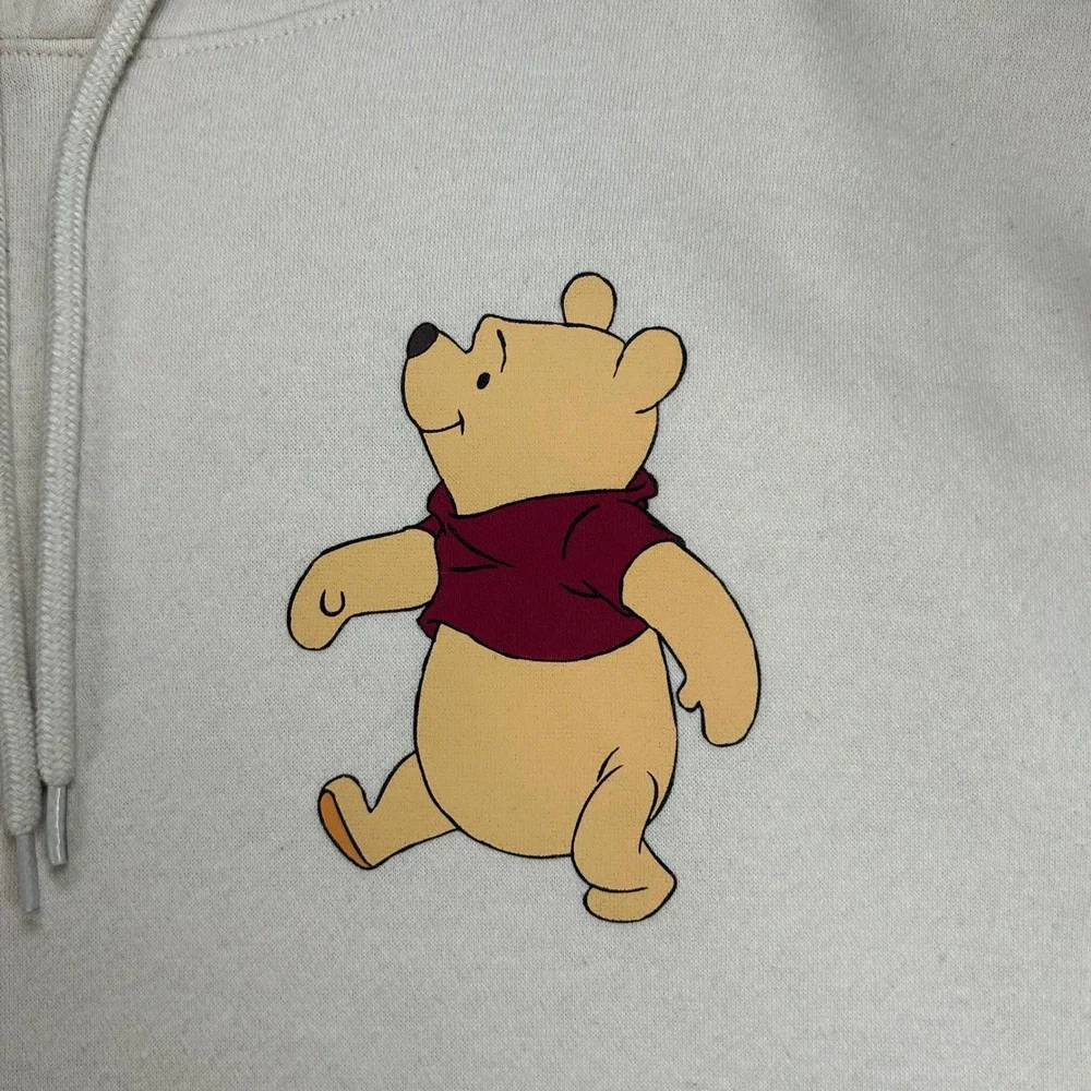 Disney Winnie the‎ Pooh Kids Hoodie Almond Beige Patch Sleeve LH42404FH M 8-10